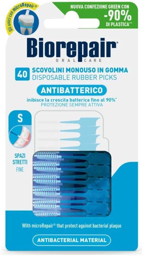 Щетки для межзубных промежутков Biorepair Силиконовые Размер S 40 шт. (8017331058329) фото1