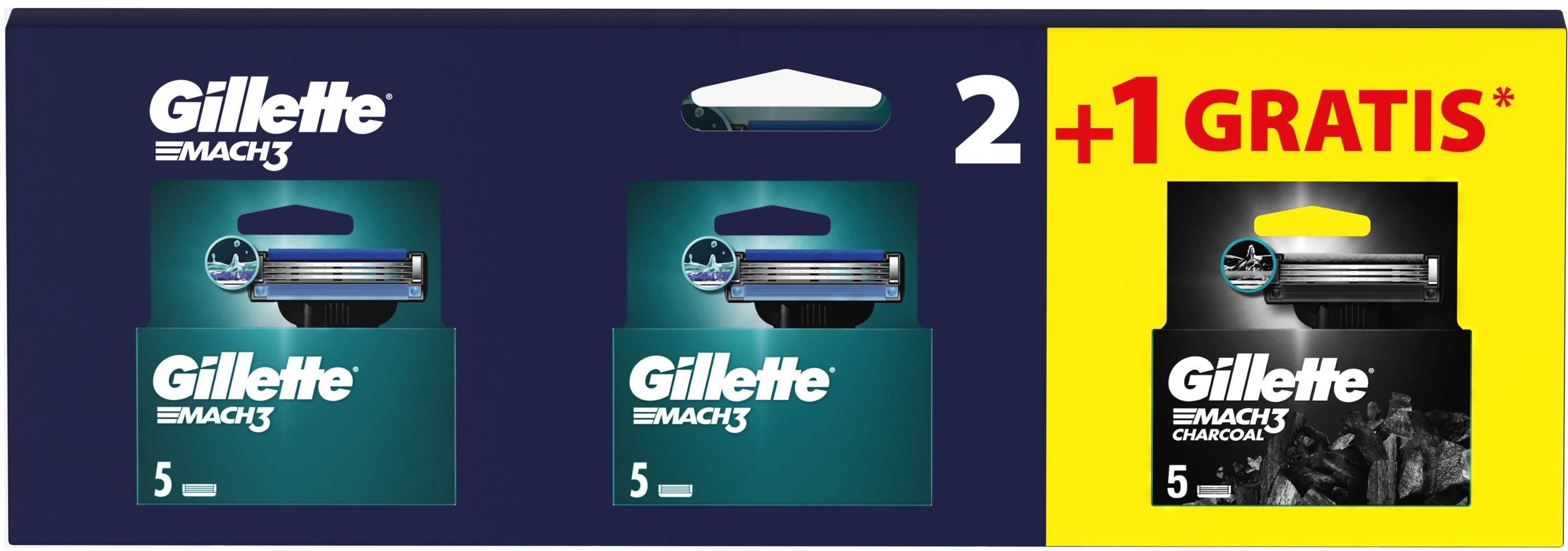 Сменные кассеты Gillette Mach3 10 шт. + Mach3 Charcoal 5 шт (8700216876094) фото1