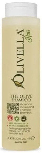 Шампунь Olivella для зміцнення волосся на основі оливкового екстракту 250 мл (764412204073) фото1