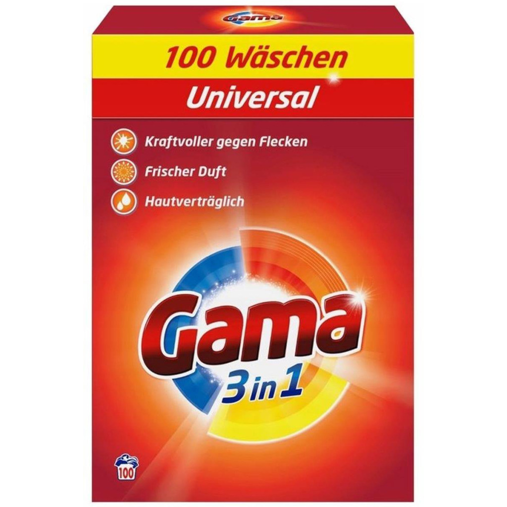 Пральний порошок Gama 3 in 1 Universal 6 кг (8435495837756) фото1