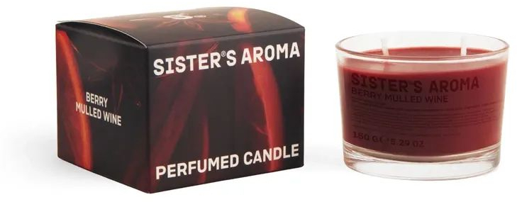 Ароматична свічка Sister's Aroma Berry Mulled Wine 150 г (4820227786350) фото1