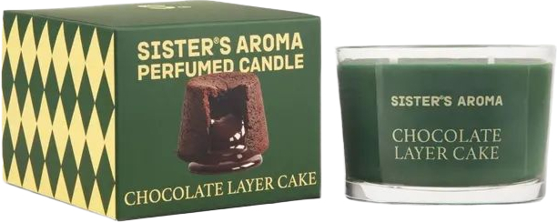 Ароматична свічка Sister's Aroma Chocolate Layer Cake 150 г (4820227786282) фото1