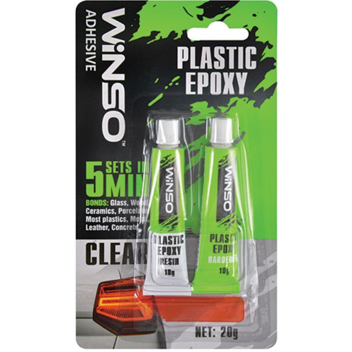Автомобильный клей WINSO эпоксидный двухкомпонентный Plastic Epoxy 20 г (300400)