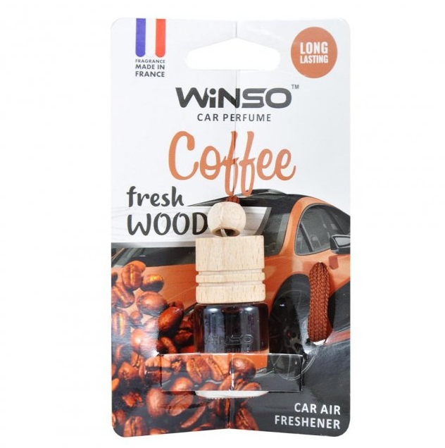 Ароматизатор для автомобіля WINSO Fresh Wood Coffee 4,5мл (530360) фото1