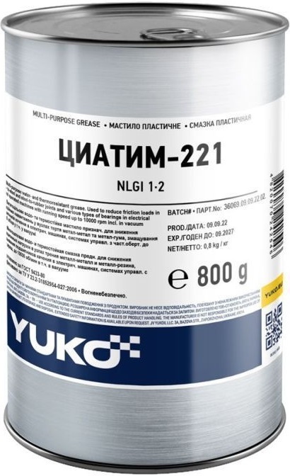 Мастило автомобільне Yuko ЦИАТИМ-221 1л (4820070242546) фото1