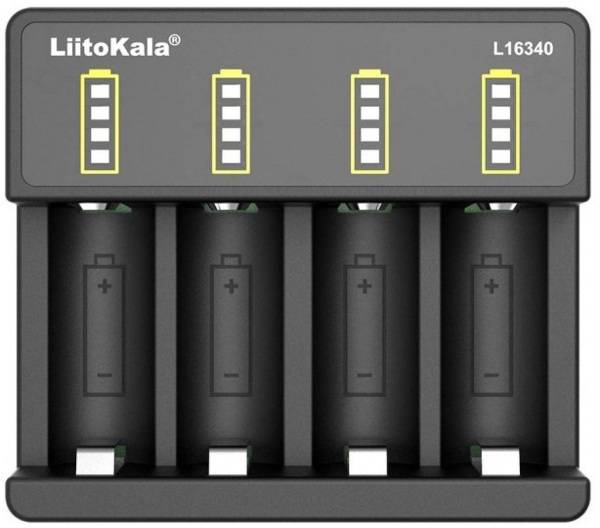Зарядний пристрій для акумуляторів Liitokala 4 Slots, Li-ion, 16340, CR123A (Lii-L16340)