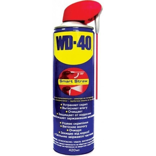 Смазка автомобильная WD-40 SMART STRAW аэроз. 420мл (124W700051)