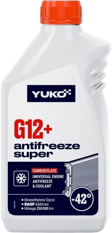 Антифриз Yuko -40 Super G12+ червоний 1л (4820070244489) фото1