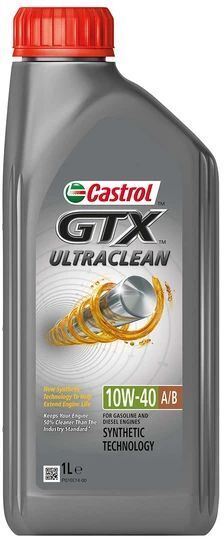 Моторное масло Castrol GTX Ultraclean 10W-40 A/B 1 л фото1