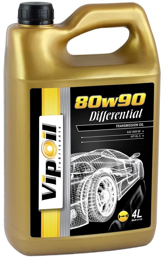 Трансмісійна олива VIPOIL Differential 80W90 GL-5, 4л (0162857) фото1