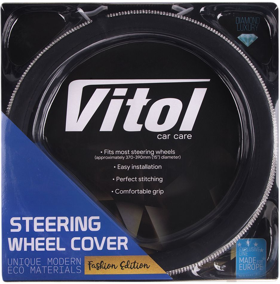 Чехол на руль Vitol M чёрный (VLOD-BRLT85 BK M) фото1