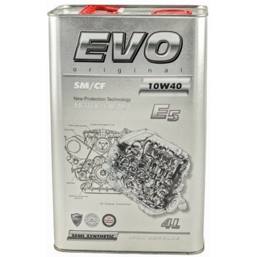 Моторное масло EVO E5 10W-40 SM/CF 4 л (E5 4L 10W-40)