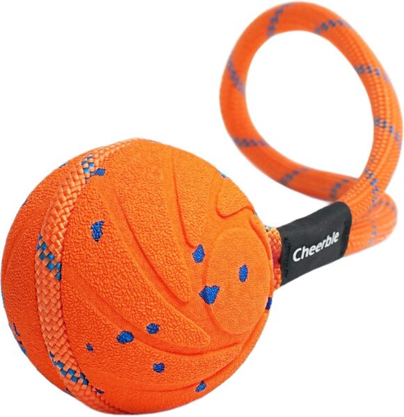 Интерактивная игрушка для домашних животных Cheerble Wicked Ball Air Rope (Bright Orange)