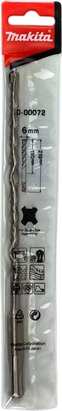 Бур Makita SDS-PLUS 6x210 мм (D-00072) фото1