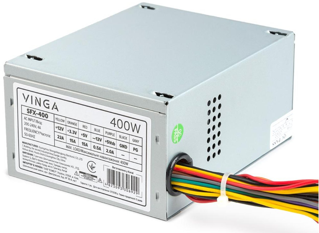 Блок живлення Vinga 400W ОЕМ (SFX-400) фото1