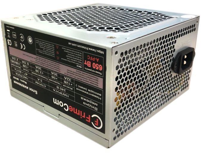 Блок питания FrimeCom SM650 650W, 12см, без кабеля живлення фото1