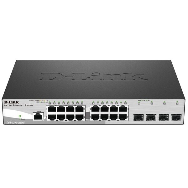 Коммутатор D-Link DGS-1210-20/ME 16x1GE, 4xSFP, WebSmart  (DGS-1210-20/ME)