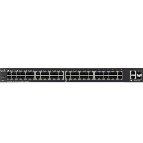 Комутатор Cisco SF220-48P 48-Port 10/100 PoE Smart Plus Switch (SF220-48P-K9-EU)фото1