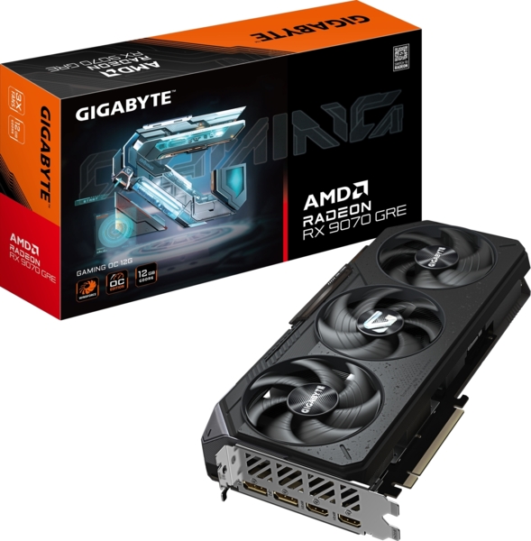 Видеокарта Gigabyte AMD Radeon RX 9070 GRE 12GB GDDR6 Gaming OC (GV-R907GREGAMING OC-12GD)