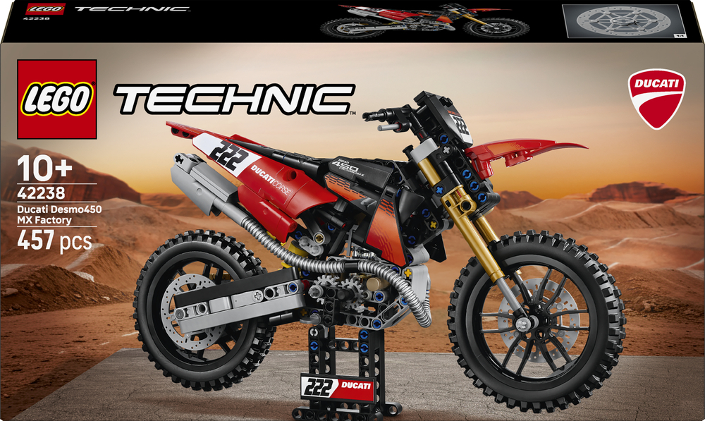 LEGO 42238 Technic Мотоцикл Ducati Desmo450 MX Factory фото1