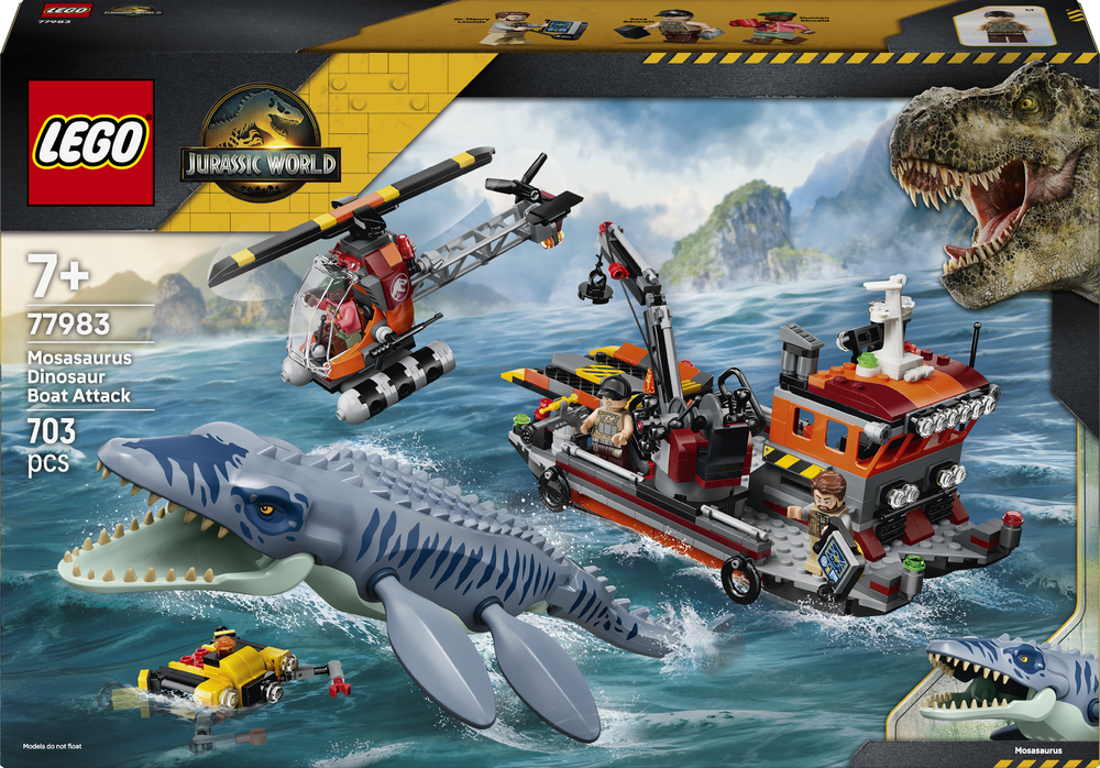 LEGO 77983 Jurassic World Нападение мозазавра на лодку фото1
