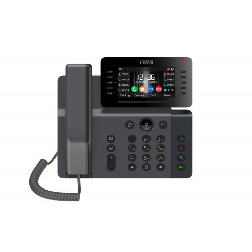 Телефон IP Fanvil V65 2xGE LAN, 1xUSB-A, BT4.2, Wi-Fi, 20 SIP line, SW Linux, PoE, 4.3