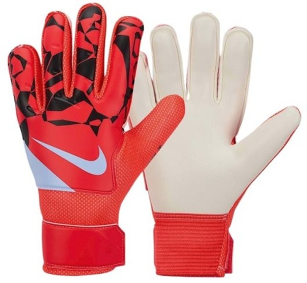 Вратарские перчатки Nike NK GK MATCH JR-HO24 красный, белый Дет 8 (21,6 см)