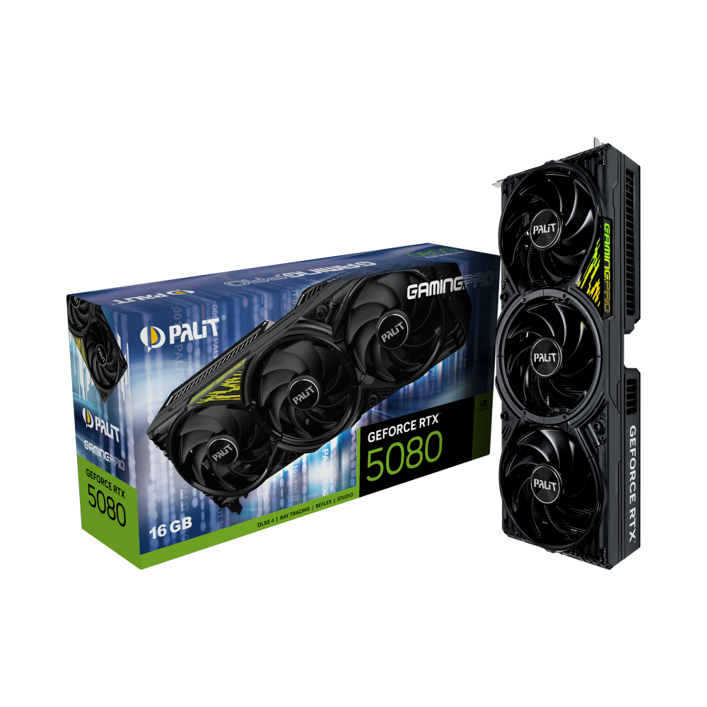 Видеокарта Palit GeForce RTX 5080 16GB GDDR7 GamingPro V1 (NE75080019T2-GB2031Y) фото1