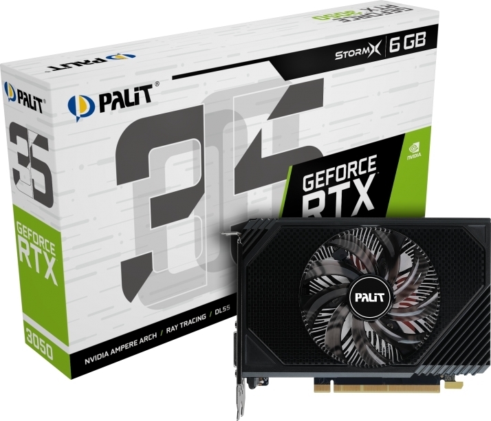 Видеокарта Palit GeForce RTX 3050 6GB GDDR6 StormX (NE63050018JE-1072F) фото1