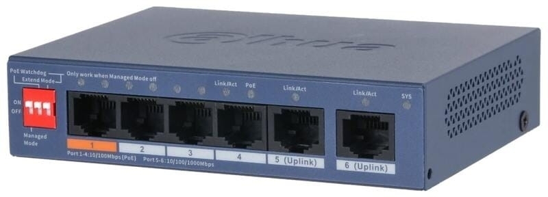 Комутатор Dahua DH-CS4006-4ET2GT-60 PoE фото1