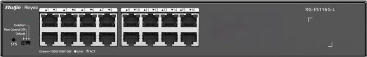 Комутатор Ruijie Reyee RG-ES116G-L (16xGE, Rack-mountable Steel Case) фото1