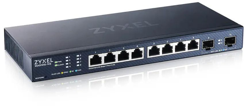Комутатор ZYXEL XMG1915-10E XMG1915-10E-EU0101F (8x2,5GE, 2xSFP+, Smart L3 Lite, NebulaFlex) фото1