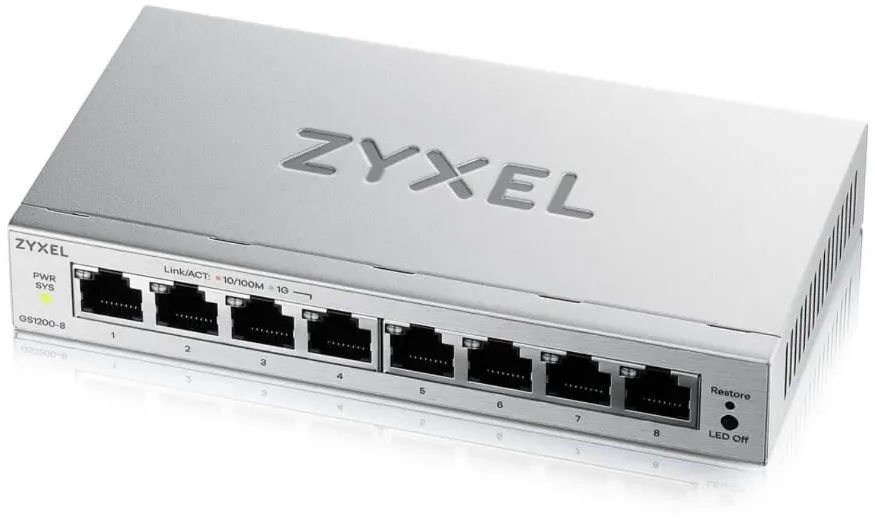 Комутатор ZYXEL GS1200-8 v3 GS1200-8V3-EU0101F фото1