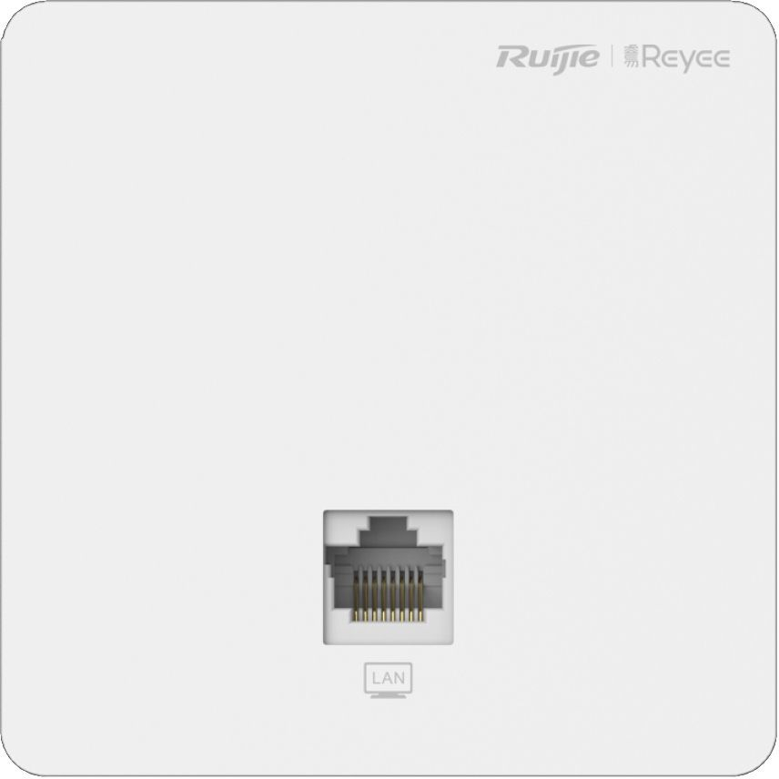 Точка доступу Ruijie Reyee AC1300, 1xFE, wall plate, MU-MIMO, PoE (RG-RAP1200(F)) фото1
