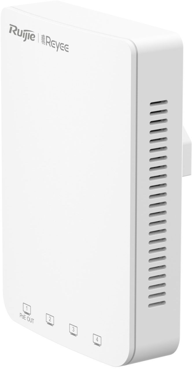 Точка доступу Ruijie Reyee AC1300, 1xGE PoE in, 1xGE PoE out, 3xGE, wall plate, MU-MI (RG-RAP1200(P))