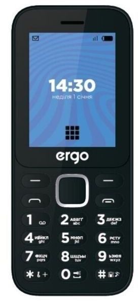 Мобильный телефон Ergo E241 Dual Sim Black фото1