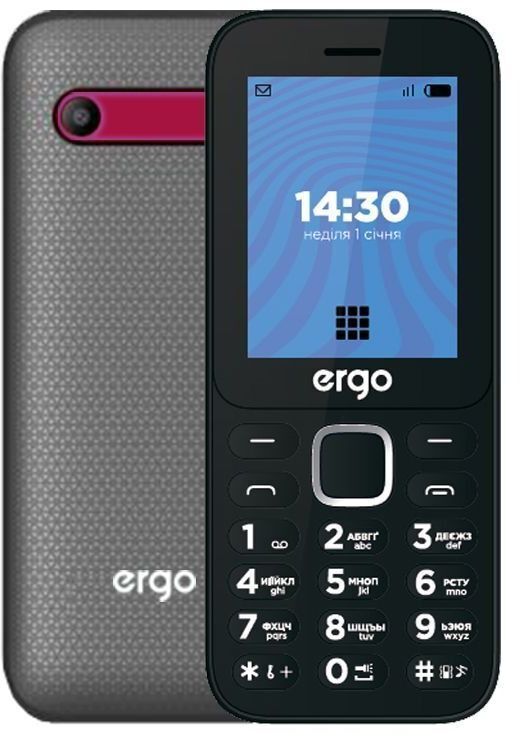 Мобильный телефон Ergo E241 Dual Sim Red фото1