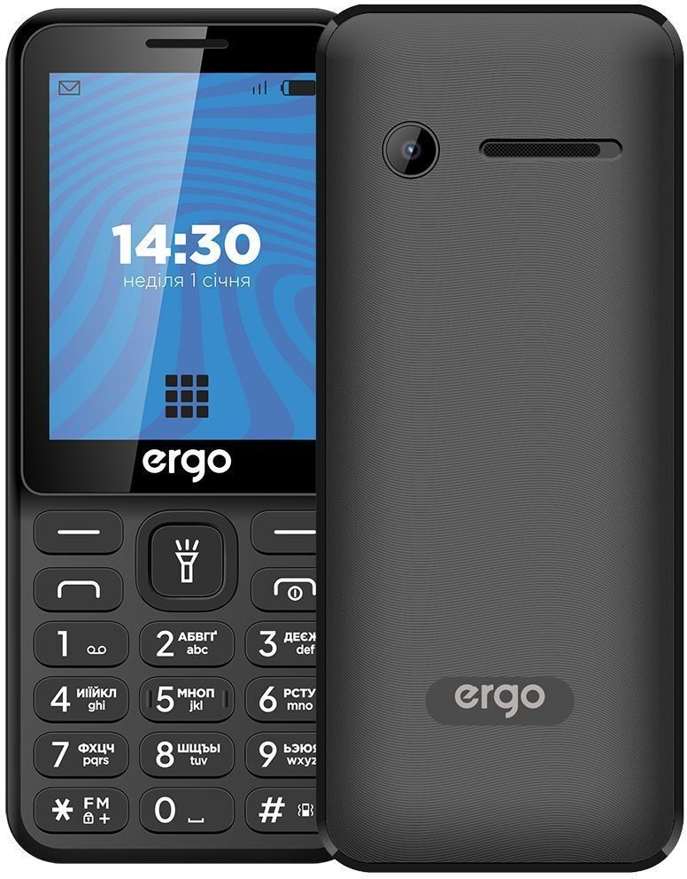 Мобильный телефон Ergo E284 Dual Sim Black фото1