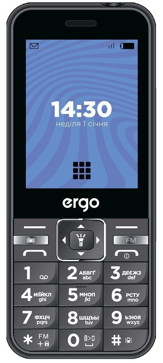 Мобильный телефон Ergo E281 Dual Sim Black фото1