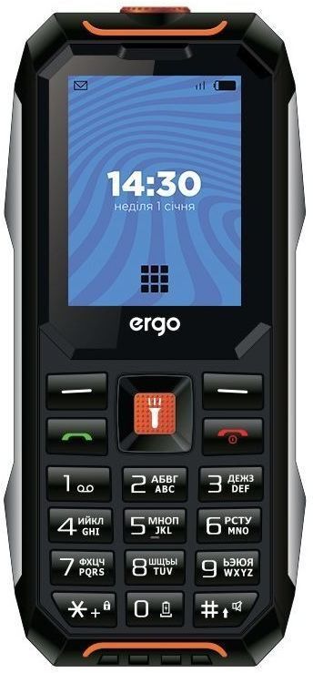 Мобильный телефон Ergo E182 Dual Sim Black Orange фото1