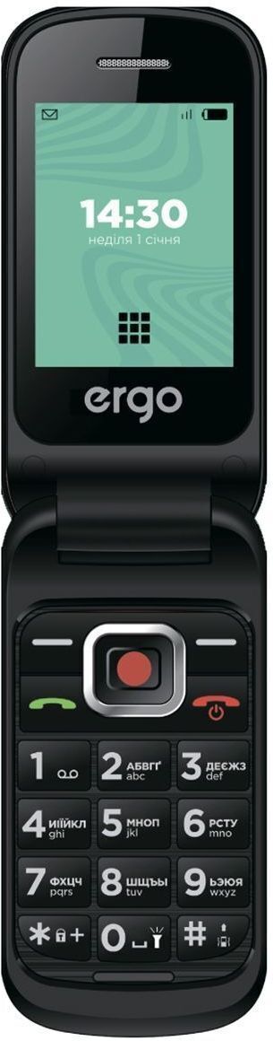 Мобильный телефон Ergo F241 Dual Sim Black фото1