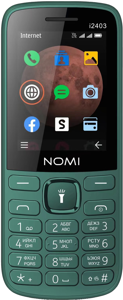 Мобильный телефон Nomi i2403 Dual Sim Dark Green (i2403_Dark_Green) фото1