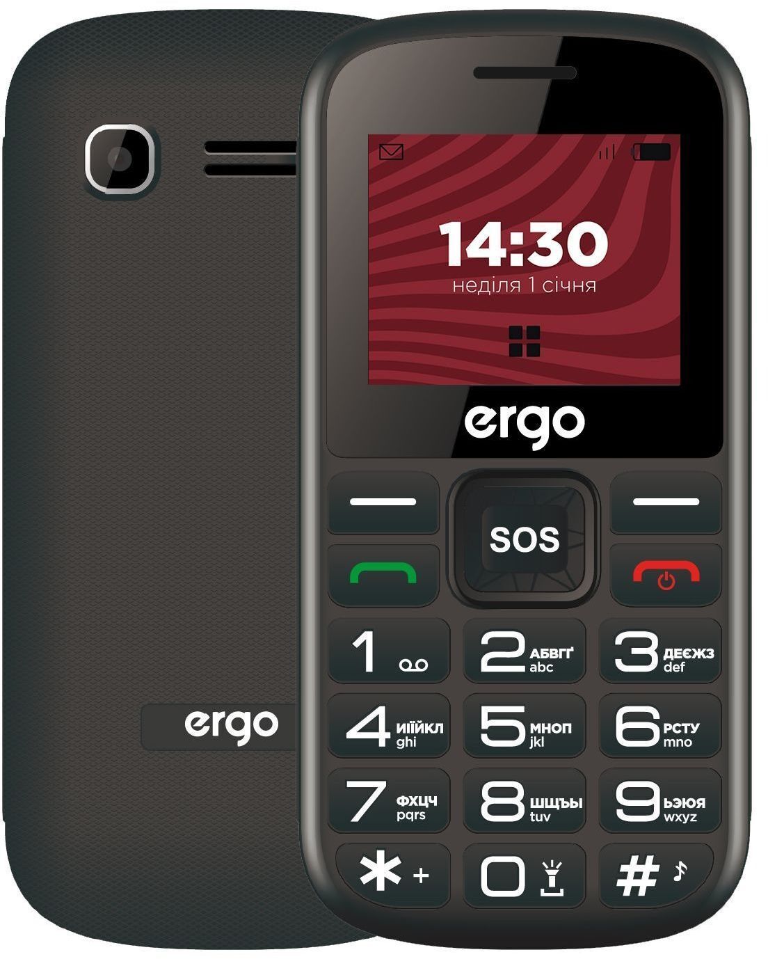 Мобильный телефон Ergo R202 Dual Sim Black фото1