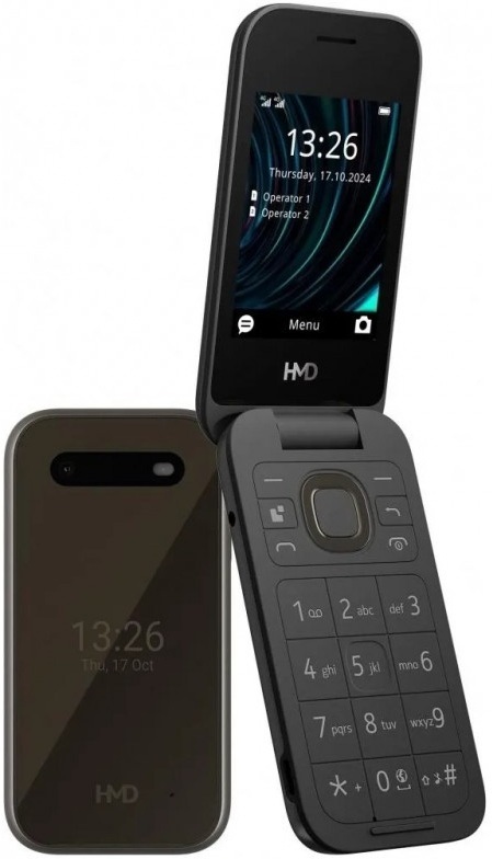 Мобільний телефон HMD 2660 Flip Black (HMD_2660_4G_FLIP_DS_Black) фото1