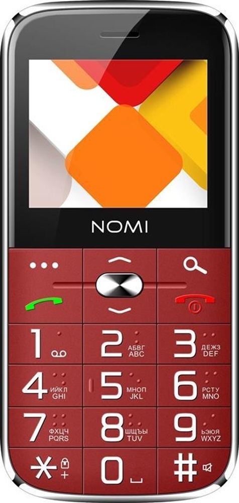 Мобильный телефон Nomi i220 Dual Sim Red фото1