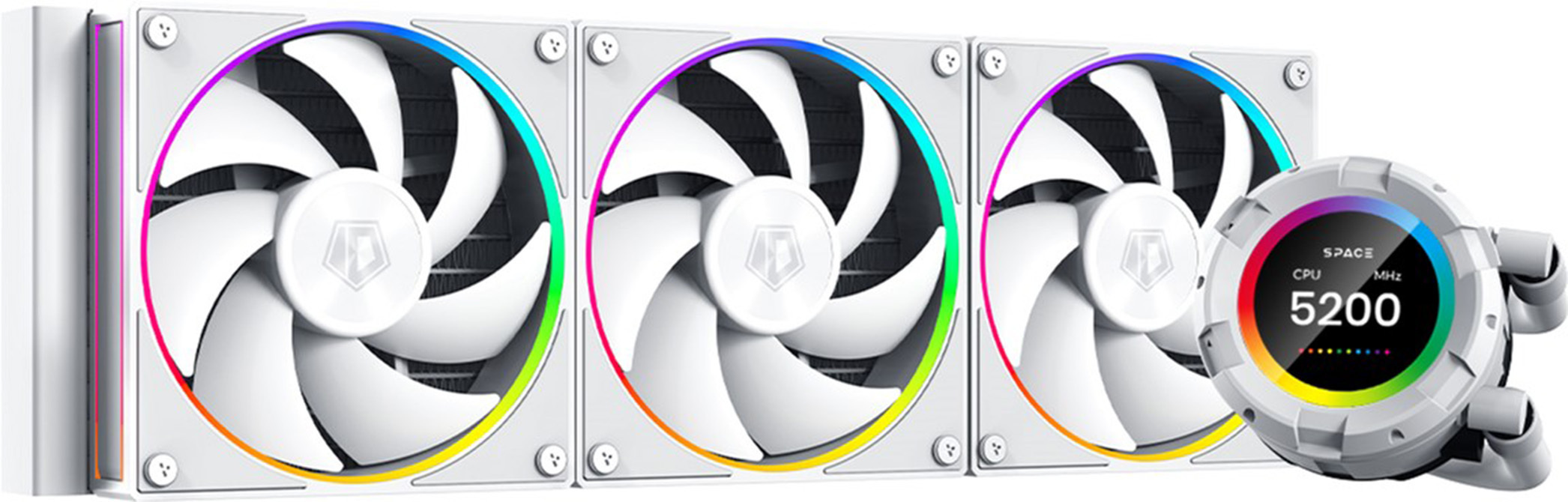 Система водного охлаждения ID-Cooling Space LCD SL360 White, Intel: 2066/2011/1700/1200/1151/1150/