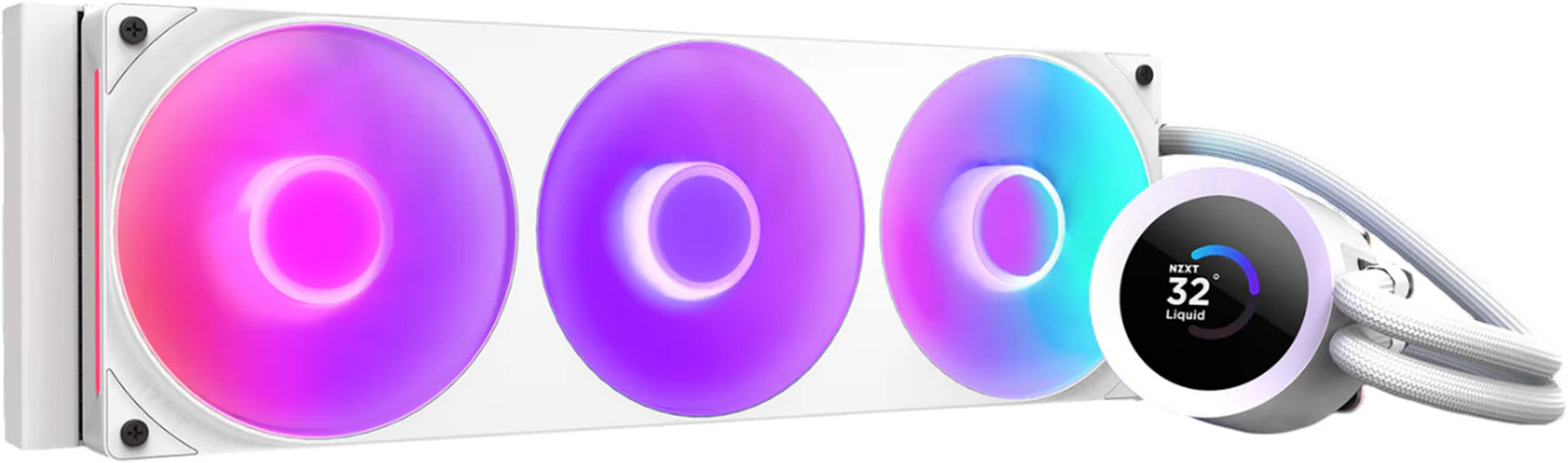 Система водного охлаждения NZXT Kraken Plus 360 RGB V2 White (RL-KR360-W2); Intel: 1851/1700/1200/