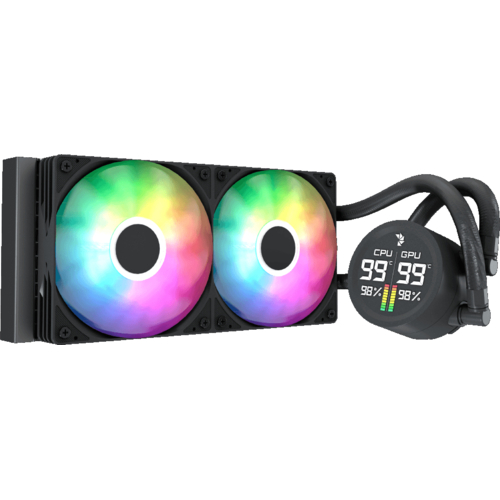 Система водного охлаждения AeroCool Abyss L240R Digi Black (ACLA-AD24117.11); Intel: 1851/1700/120