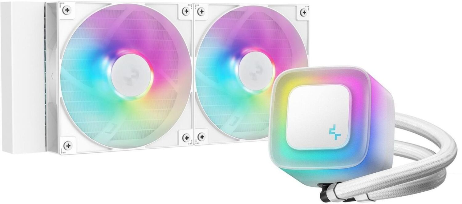 Система водного охлаждения DeepCool LE240 WH V2 (R-LE240-WHAMMN-G-2); Intel: 1851/1700/1200/1150/1