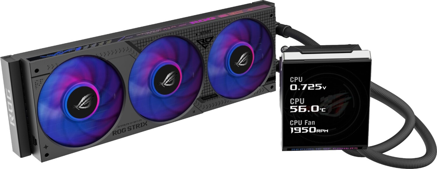 Система водного охлаждения Asus ROG Strix LC IV 360 ARGB LCD Black (90RC01M1-B0EAY0), Intel:1700/1